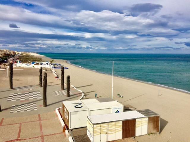 Villa Vue Mer Accès Direct Plage - Piscine Le Barcarès Extérieur photo